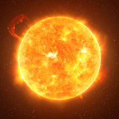 an artist's impression of the sun and its two suns, which appear to be close together