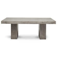 a concrete table on a white background