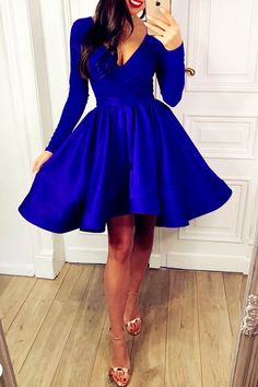 Modest Homecoming Dresses With Sleeves Modest Homecoming Dresses, Dresses Long Sleeves, Long Sleeve Homecoming Dresses, Satin Ball Gown, Cute Homecoming Dresses, Dress Display, School Prom, Dresses Satin, Homecoming Dresses Long