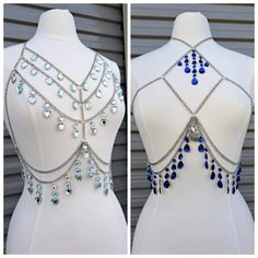 Crystal Body Jewelry, Beaded Harness Diy, Adjustable Beaded Chain Body Jewelry, Elegant Crystal Body Chain For Festivals, Handmade Fantasy Body Jewelry For Festivals, Festival Crystal Body Chain With Rhinestones, Body Harness Jewelry, Manga Jewelry