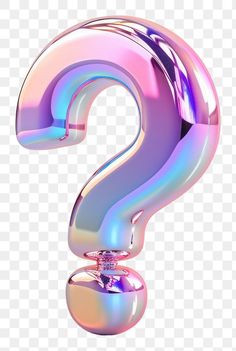 a shiny chrome question mark on a transparent background png - question mark symbol png