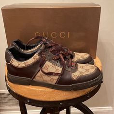 Gucci Sneakers In Size 9. Excellent Condition. Shoes Gucci, Gucci Sneakers, Gucci Shoes, Mens Shoes Sneakers, Sunnies, Men's Shoes, Shoes Sneakers, Man Shop, Gucci