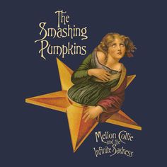 the smashing pumpkins album cover with an image of a woman sitting on top of a star