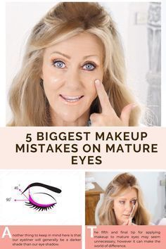 Makeup For Over 60, Makeup Tips To Look Younger, Eyeshadow Basics, Hooded Eye Makeup Tutorial, Makeup Over 40