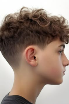 Boys Long Hair On Top Short On Sides, Wavy Boys Hairstyle, Permed Boys Hair, Boy Cut Curly Hair, Hair Cuts For Boys Curly, Hair Cuts For Boys With Long Curly Hair, Teen Boy Curly Haircut 2024, Teen Boy Wavy Haircut, Boys Hair Permed On Top