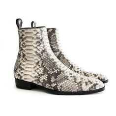 THE JODI PYTHON SIDEZIP BOOTS | ORO Los Angeles Python Boots, White Python, Men Boot, Comfy Boot, Python Skin, Harness Boots, Goat Leather, Sneakers Men Fashion, Boots And Sneakers