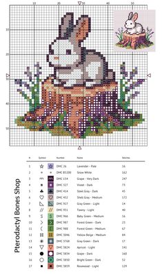 More cross stitch PDF patterns on our Boosty Lavender Bunny, Unique Cross Stitch, Needlepoint Stitch, Small Cross Stitch, Cross Stitch Needles, Shop Sign, Cross Stitch Funny, Crochet Cross