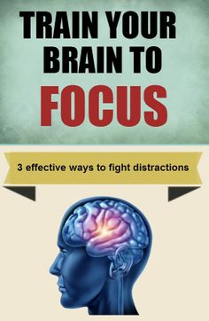 the book cover for train your brain to focus