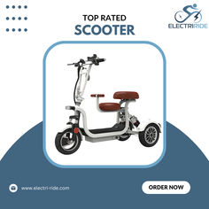 an electric scooter is shown in this advertisement