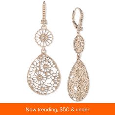 in stock Filigree Design, French Wire, Fashion Jewelry Earrings, Marchesa, Gold Drop Earrings, Online Earrings, Gaming Gifts, Jewelry Rings Engagement, Accessories Earrings