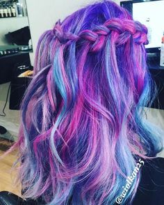 I ❤️ my hair so much. Unicorn Hairstyle, Bubble Hair, Hairstyle For Short Hair, Hairstyle For Short, Mermaid Hair Color, Teal Hair, Bright Hair Colors, Coloured Hair