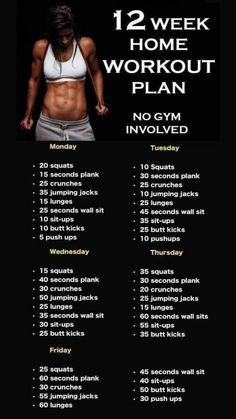 the 12 week home workout plan for women