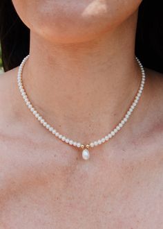 Vera Wear Pearls, One Of One, Gold Filled Necklace, Pearl Gemstone, Fine Jewellery Earrings, Summer Jewelry, Gold Filled Jewelry, Necklace Length, One Design