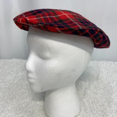 Vtg 1960s Elfyn Scotland Tartan Wool Beret believe this cook be a childs? see measurements Retro Winter Beret, Scotland Tartan, 40s Dress, Nice Belts, Womens Leather Belt, Wool Beret, Wool Berets, Berets, Saint Louis