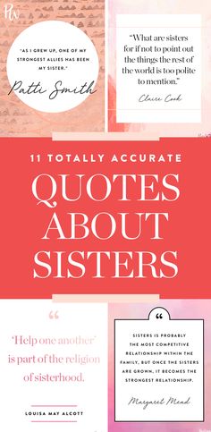 the top ten quotes for sister's day on her birthday or mother's day