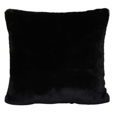 a black pillow on a white background