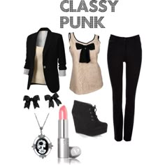 Trovato su Google da pinterest.com Classy Punk, Wear Necklaces, Punk Outfits, Rock Shirts, Emo Fashion, University Of Florida, Dieselpunk