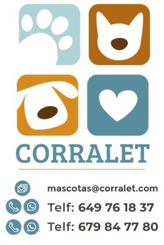 a business card with the words corralt and an image of a dog's paw