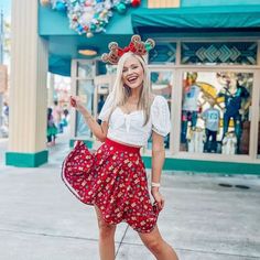 Time for something sweet this holiday season! We love gingerbread and Gingerbread Mickey and Minnie make the top of our list. Add a bit of holiday sweetness to your wardrobe this season with our Gingerbread Minnie and Mickey skater skirt. With a burgundy background, this skirt features Mickey and Minnie Gingerbread, candy canes, presents, trees, and more. The soft fabric and flared cut of this skater skirt are just a few of the reasons why it's bound to become a favorite in your wardrobe. The fl Mickey And Minnie Gingerbread, Disney World Christmas Outfit, Minnie Gingerbread, Mickey Gingerbread, Disney Christmas Party, Disney Christmas Outfits, Mickey And Minnie Christmas, What To Wear To Disney, Disney Trip Outfits