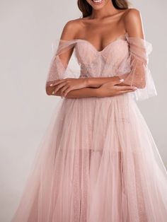 A-Line Elegant Engagement Formal Evening Dress Sweetheart Neckline Sle – luolandi Petite Evening Dresses, Tulle Long Skirt, Robes D'occasion, Pink Ball Gown, Milla Nova, Dress Sweetheart Neckline, Formal Evening Dress, Dresses To Wear To A Wedding, Formal Evening Dresses