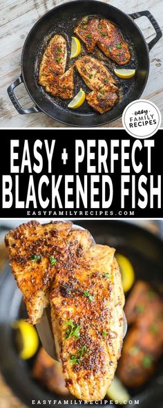 easy and perfect blackened fish recipe with lemons