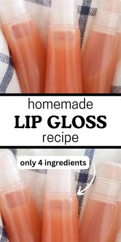 Have you ever wondered how to make lip gloss at home?  Learn how to make natural lip gloss with only 4-ingredients! This easy recipe is made with all-natural ingredients, is soothing to dry lips, and only costs pennies per tube to make. Lip Gloss Recipe, Gloss Diy, Lip Gloss Containers, Lip Gloss Homemade, Natural Lip Gloss, Lip Balm Containers, Diy Lip Gloss