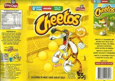 the back cover of cheetos cereal with an image of a giraffe