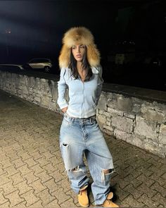 Fur Trapper Hat Outfit, Opiumcore Outfits Ken Carson, Asap Rocky Aesthetic Outfits, Trapper Hat Aesthetic, Trapper Hat Outfit, Timbs Outfits Women, Timbs Outfits, Trapper Hat, Trapper Hats