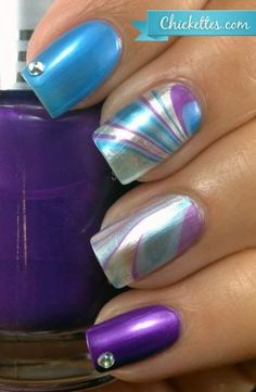 Water Marble Nail Art, Water Marble Nails, Marble Nail, Water Marble, Marble Nail Art, Marble Nails, Fabulous Nails, Fancy Nails, Nail Arts