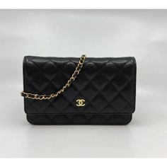 Chanel Nwt Classic Caviar Black Leather Wallet On Chain Crossbody Bag With Gold Size: Base L 7.75" X H 5" X W 1.5" Color: Black Material: Leather Condition: New With Tags : Full Set Details & Care: Black Stylish Wallet Crafted Of Luxuriously Textured Diamond Quilted Caviar Leather Shoulder Bag Features A Polished Gold Chain-Link Crossbody Strap Polished Gold Chanel Cc Logo On The Facing Flap Drop: 24" Full Set ( Box, Ribbon, Camellia Flower , Bag ) Minimal Packaging Contact Us To Validate The Av Luxury Gold Wallet On Chain For Business, Classic Gold Wallet On Chain For Business, Luxury Wallet On Chain For Daily Use, Classic Evening Crossbody Wallet, Black Clutch With Chain Strap For Business, Luxury Travel Wallet With Chain Strap, Luxury Business Wallet On Chain With Detachable Strap, Designer Wallet On Chain For Business, Classic Formal Wallet With Chain Strap