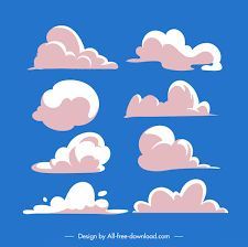 clouds in the sky with different shapes and sizes