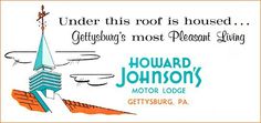 an advertisement for howard johnson's roofing company, featuring a steeple and the words under this roof is house