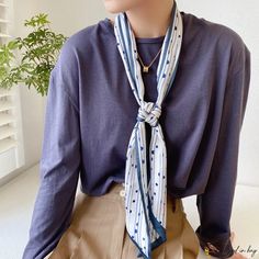 Bird In Bag - The new flow floating belt 14 * 150 simulation silk sharp angle long strip of silk scarf decorative tie bags tied neck large floating belt Small Neck Scarf, Small Neck Scarves, Small Scarf, Scarf Fashion, Scarf Silk, Details Pictures, Belt Style, Word Wrap, Neck Scarf