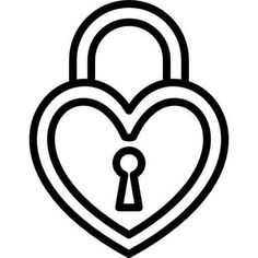 a heart shaped lock with a key in the middle