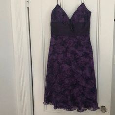 Beautiful Dress Featuring Spaghetti Straps, Wide Solid Sash At Waist That Forms Tie In Back. Silk Blend. Fully Lined With Extra Fullness In Skirt. Royal Purple. Extra Special Occasion Dress. Classic Red Dress, Blue Halter Dress, Floral Dress Design, Red Bridesmaids, Long Evening Gowns, Special Occasion Dress, Hawaiian Dress, Blue Bridesmaids, Long Sleeve Floral Dress