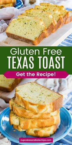 Gluten Free Garlic Bread, Homemade Gluten Free Bread, Garlic Toast, Texas Toast, Homemade Gluten Free, Gluten Free Dairy Free Recipes