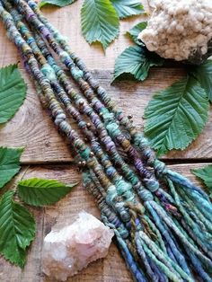 One Dreadlock, Witch Autumn, Elastic Braid, Single Ended Dreads, Dread Wraps, Natural Dreads, Dread Jewelry, Wool Dreads, Beach Jewelry Boho