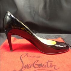 Classy Black Red Bottom’s Round Toe Edges. Leather Insoles.Red Leather Soles. 3 Inch Heels. Original Heels Have Replaced Due To Damage. Minor Dent In One Heels Wear On Insoles & Lining. Color Wear On Soles. Palm Of Shoes Resurfaced. Worn Often But Refurbished. Super Comfy For All Day Wear. Polished & Ready To Wear. Red Bottom, Classic Pumps, 3 Inch Heels, Red Bottoms, Christian Louboutin Shoes, Red Leather, Shoes Women Heels, Black Red, Christian Louboutin