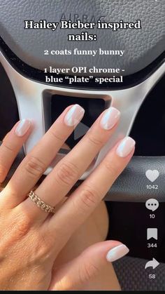 Bridal Nails Shellac, Nail Colors With Names, Chrome Nail Polish Colors, Engagement Nails Dip Powder, Nails For Family Pictures, Neutral Acrylic Nail Designs, Funny Bunny And Bubble Bath Opi French Tip, August 2024 Nail Trends, Classy Engagement Nails