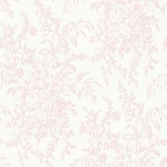 a white and pink wallpaper with flowers on it