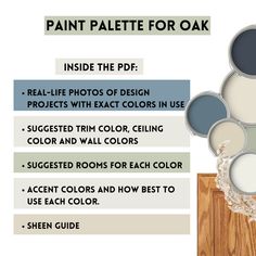 paint palette for oak inside the ppf real - life photos of design projects with exact colors in use