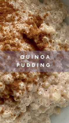 Quinoa Pudding is a higher protein & fibre breakfast or snack that has classic Rice Pudding Flavours!  This recipe is on repeat for me! Quinoa Dessert Recipes, Fibre Breakfast, Quinoa Desserts, Quinoa Pudding, Best Quinoa, Pudding Flavors, God Mat, Healthy Sweets Recipes, Rice Pudding