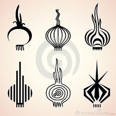 an assortment of stylized designs on a white background stock photo - image 397982