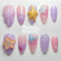 NAIL IDEAS Mlp Nails, Aquarius Nails, Casual Nails, Get Nails, Gel Nail Designs, Minimalist Nails, Creative Nails, Nails Design, Nails Art