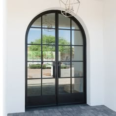 gloryirondoors iron french front door round top with small kickplate Glass Front Double Doors, Front Door Spanish Style House, Pinkys Iron Doors, Outside Entryway Ideas, Double Door Safety Door, Arched Doors Interior, Arched Double Doors Entrance, Rounded Front Door, Double Front Entry Doors Rounded