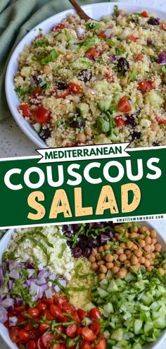 Mediterranean Couscous Salad, couscous salad with feta Feta Cucumber, Salad With Feta, Cheese All, Simple Salad