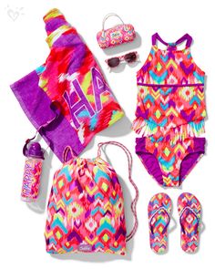 The Best Dressed on the Beach Award goes to... YOU aka the girl with the adorable suit and made-to-match accessories! Justice Outfits, Justice Clothes, Swimwear Pattern, Girl Emoji, Unicorn Outfit, Shop Justice, Justice Clothing, Swim Trends