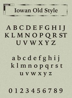 an old fashioned font and numbers are displayed in this type of alphabet, which includes the letters