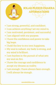 Manifest Your Highest Self, Solar Chakra Affirmations, Chakras Solar Plexus, Solar Plexus Affirmations, Solar Plexus Chakra Affirmation, Solar Chakra, Solar Plexus Chakra Healing, Chakra Solar Plexus