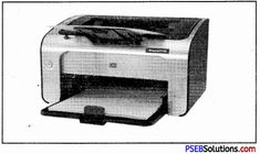 an image of a printer that is in black and white with the word hp on it